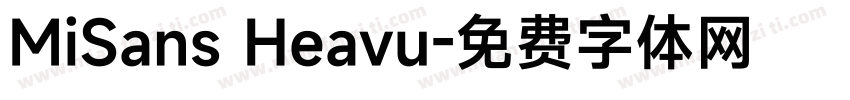 MiSans Heavu字体转换